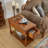 End Table with Drawer and Shelf for Small Spaces, Solid Wood Side Table for Living Room