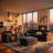 Oversized L-Shaped Corner Sectional Sofa, Chenille Cloud Modular Sofa, Upholstered Sectional With Ottomans Living Room Sets-827397189-827397208