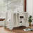 Modern White Side Table With Open Storage Small Side Table