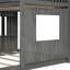 Lit superposé simple au-dessus d'un lit double en bois avec maisonnette, look en gris antique et garde-corps pour un divertissement sécuritaire, structure en pin massif, niveau de soutien supérieur de 400 lb, deux façons d'assemblage du bas 600 lb-130428140