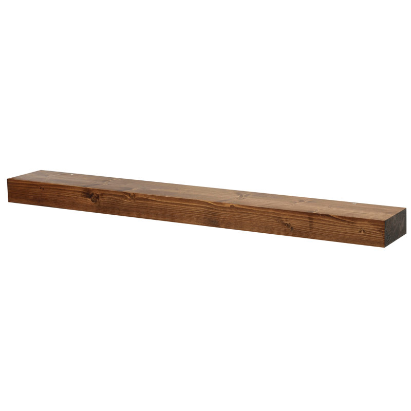 Smooth Timber Floating Shelf – Versatile Mantel & Wall Shelf, Brown, 60"