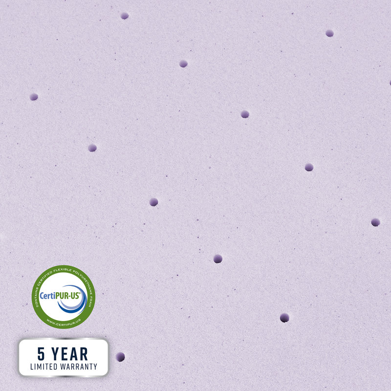 Twin Lavender Infused Memory Foam Mattress Topper