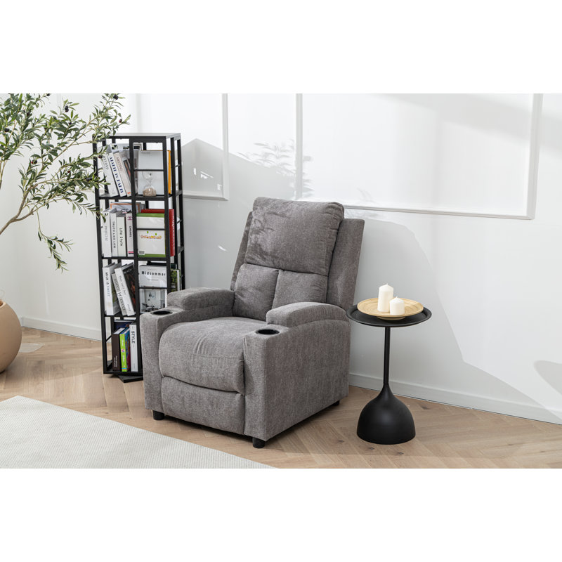 40.55Inch Height Power Recliner Chair, Breathable Fabric Single Overstuffed Recliner Sofa With USB Charge Port For Living Room
