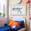 Xander Blue T-Rex Skeleton - Single Picture Frame Painting-37753569