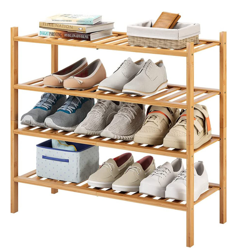 12 Pair Stackable Shoe Rack