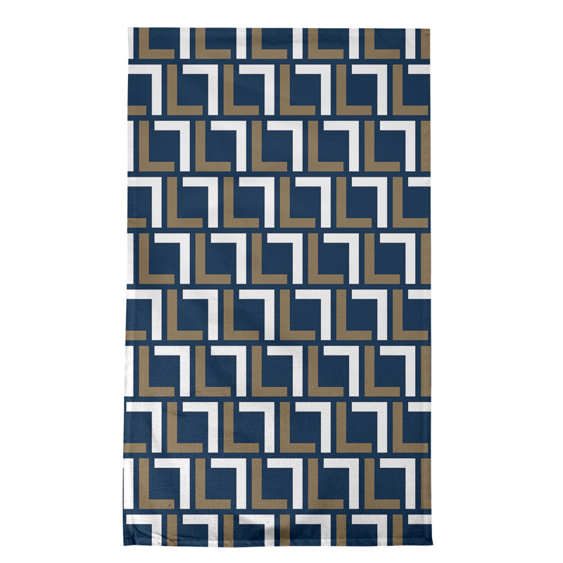 St Louis Tea Towel Kitchen Towel, Cotton Blend, Millennium Blue/New Century Gold/White