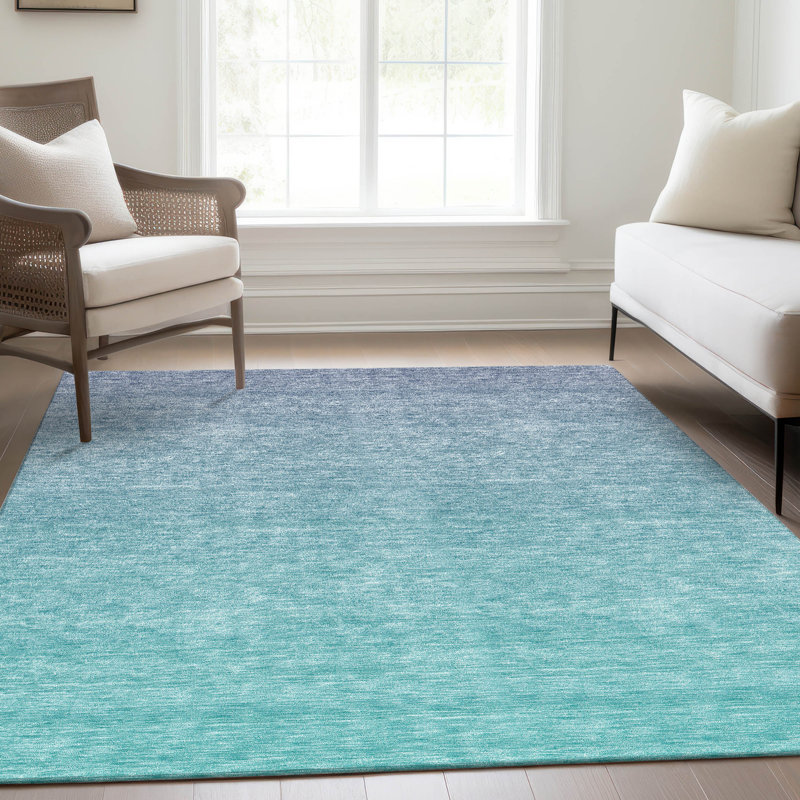 Quadere Washable Ombre Indoor / Outdoor Rug, Rectangle 9' x 12'