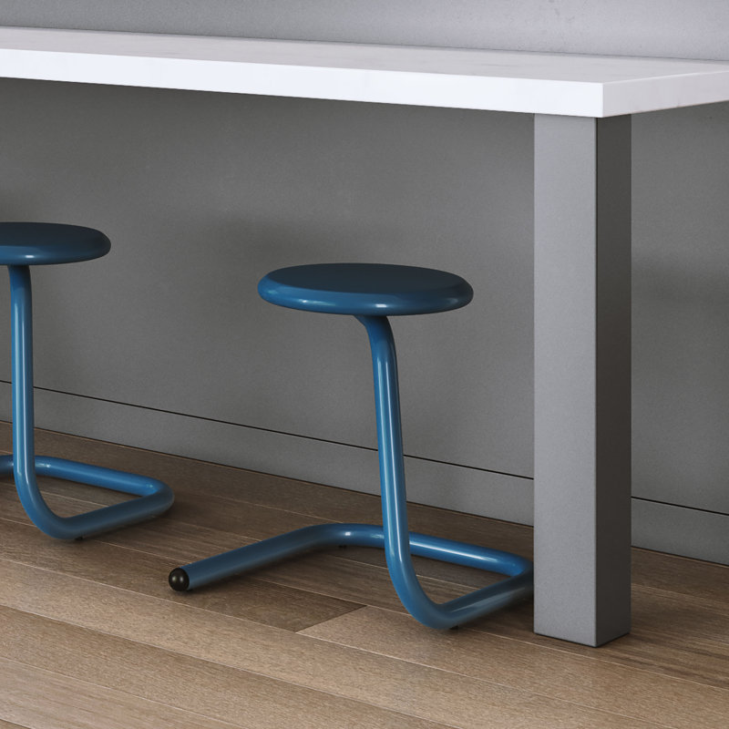 Tabouret en métal 18 po Paperclip70, Bleu