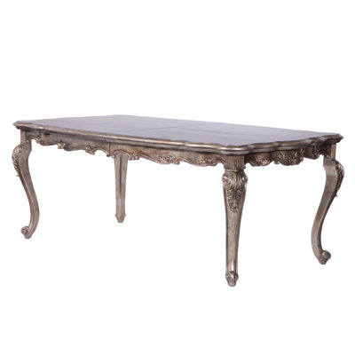 Table de salle à manger extensible Caviness en platine antique