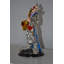 Statue en résine Ramon joue du saxophone en résine au fini argent - Taille: L 6 po x l 6 po x H 14 po.