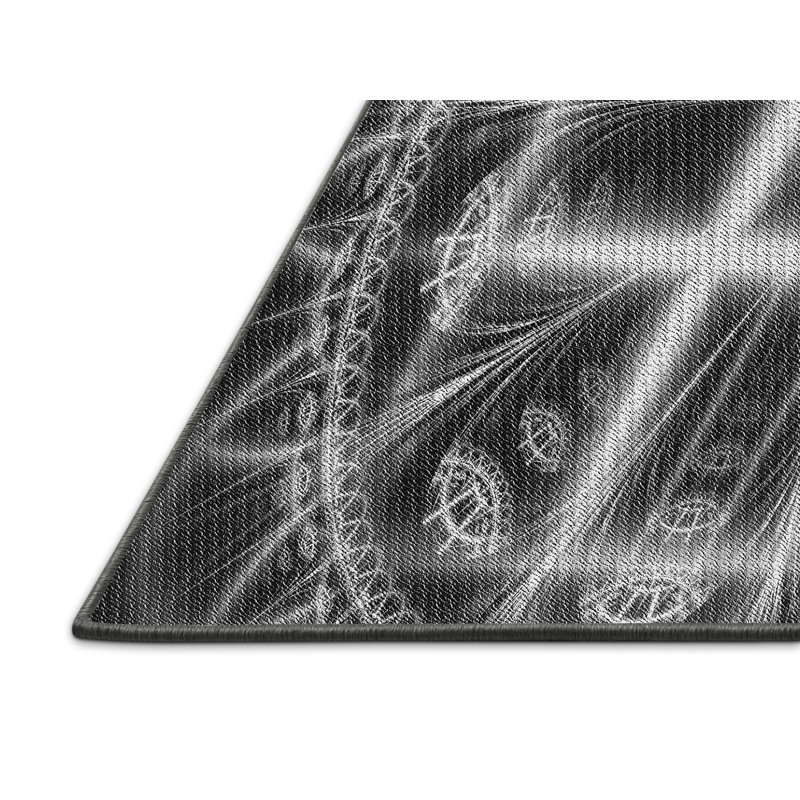 Tapis noir, Rectangle 5 pi x 7 pi