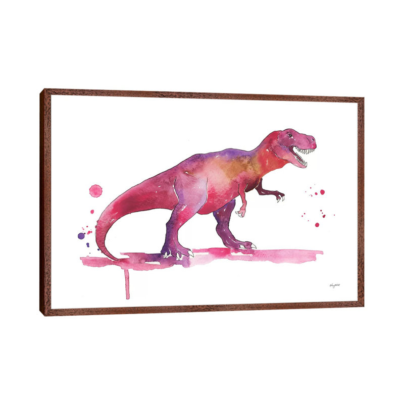 Trex by Kelsey McNatt - Painting on Canvas, 66.04cm H x 101.6cm W x 3.81cm D, Classic Brown Wood Framed