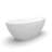 Matte White 61 Inch Freestanding Bathtub, Contemporary Style, Solid One - Piece, Ergonomic For Comfort, Center Drain, Modern Minimalist, Family And Hotel Bathrooms White, Shape, Drain