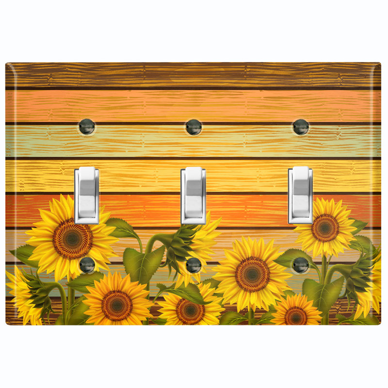 Nature Themed 3 - Gang Toggle Light Switch Standard Wall Plate