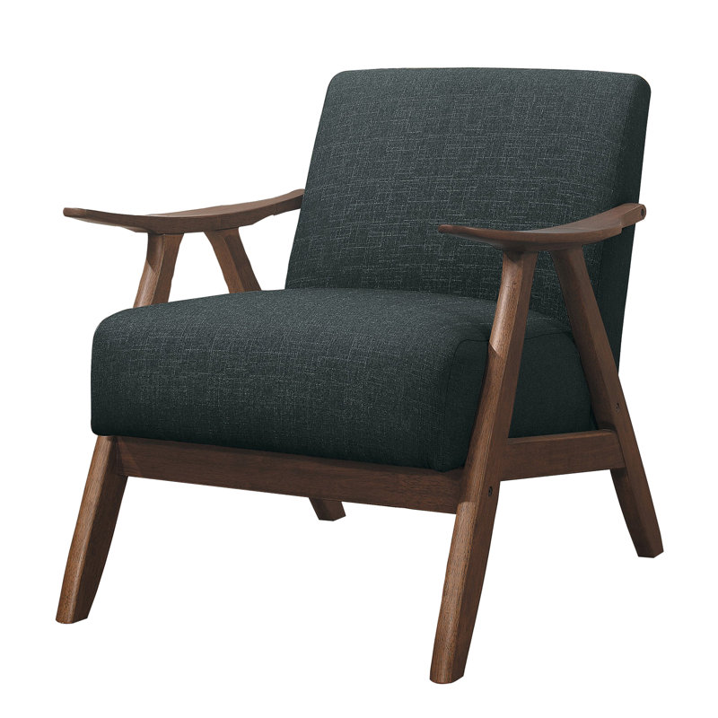 Lyelah Upholstered Armchair, Dark Gray Fabric