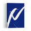 Impression d'art mural abstrait et minimaliste contemporain « Danse tourbillonnante bleue »-325914994
