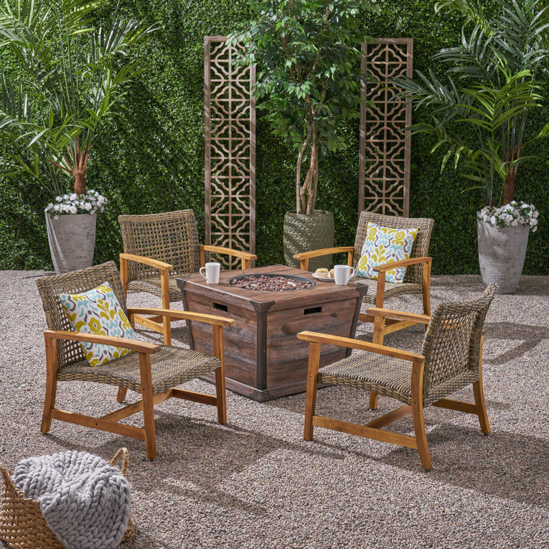 Raynor 4 - Person Patio Conversation Set, Gray