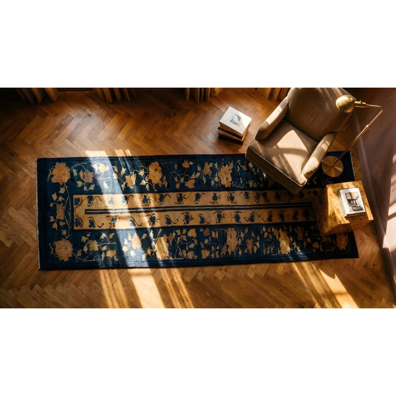 Hand Knotted Wool Floral Area Rug