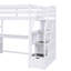 Lit mezzanine simple multifonctionnel au design minimaliste en bois de pin, idéal pour les solutions d'économie d'espace et de rangement