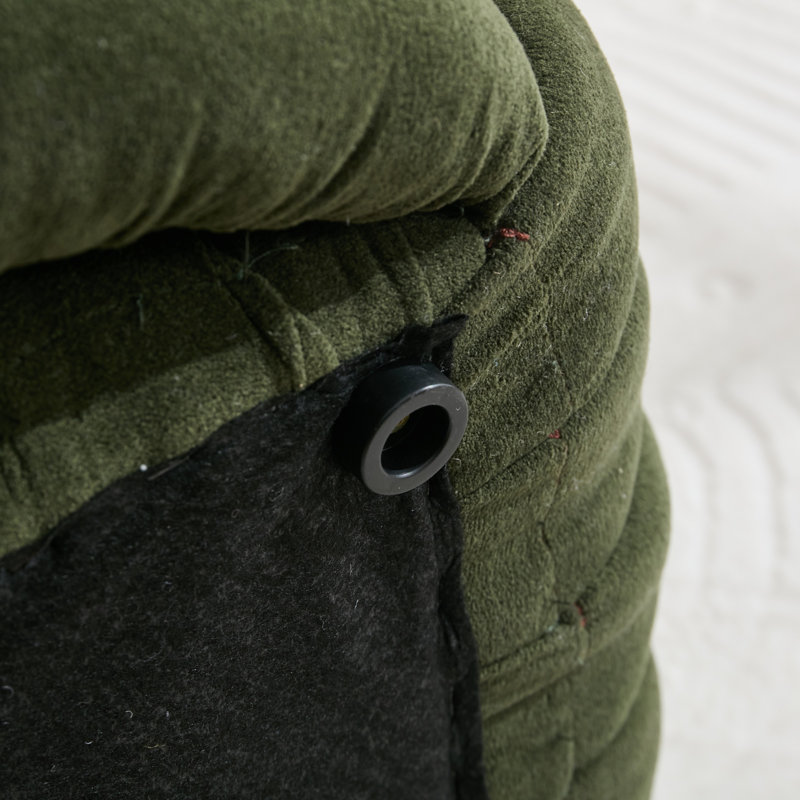 Repose-pieds en tissu Chenille, Vert