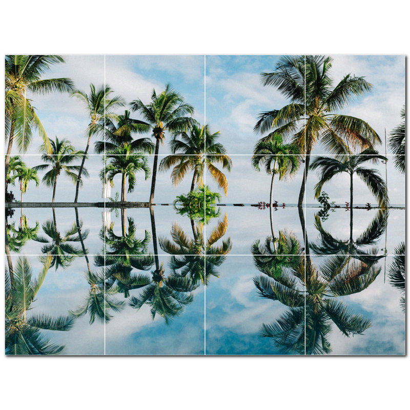 Murale en céramique satinée 6 "x 6" Beach Photo