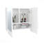 Armoire à pharmacie à miroir avec tablettes intérieures, solution de rangement et organisateur de salle de bain moderne, blanc