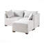 Repose-pieds modulaire rembourré en tissu