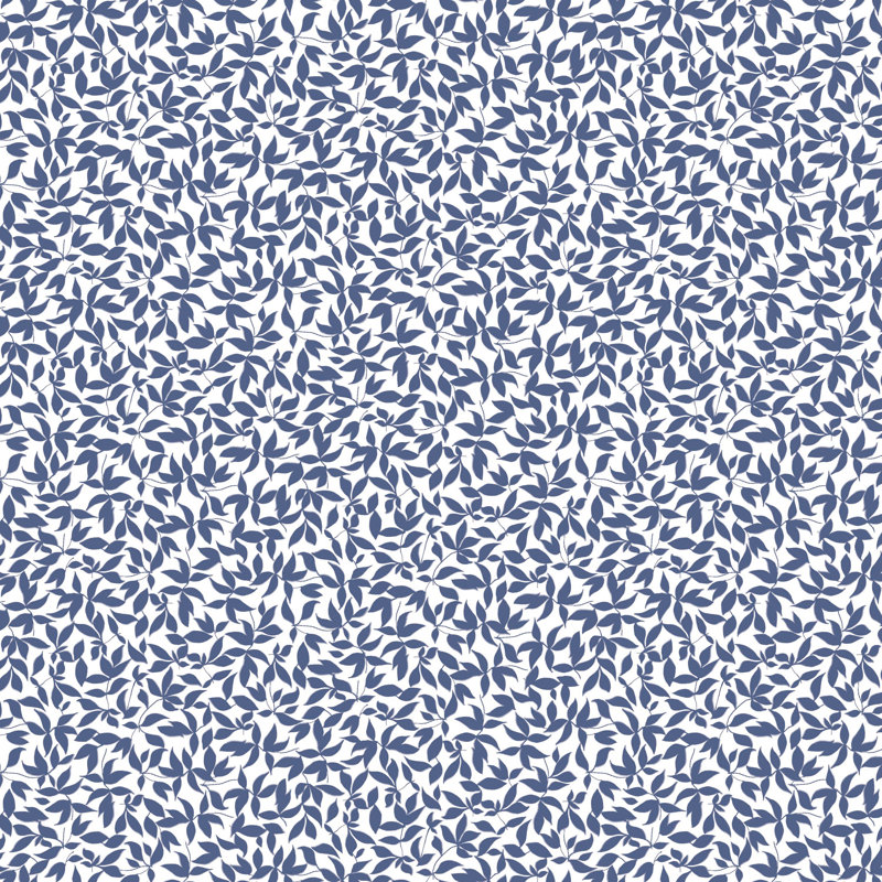 Hiedra Floral Wallpaper Roll, Navy