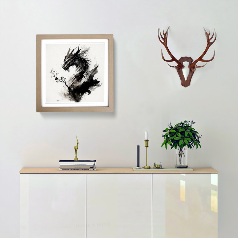 Single Picture Frame Print on Wood, Oak