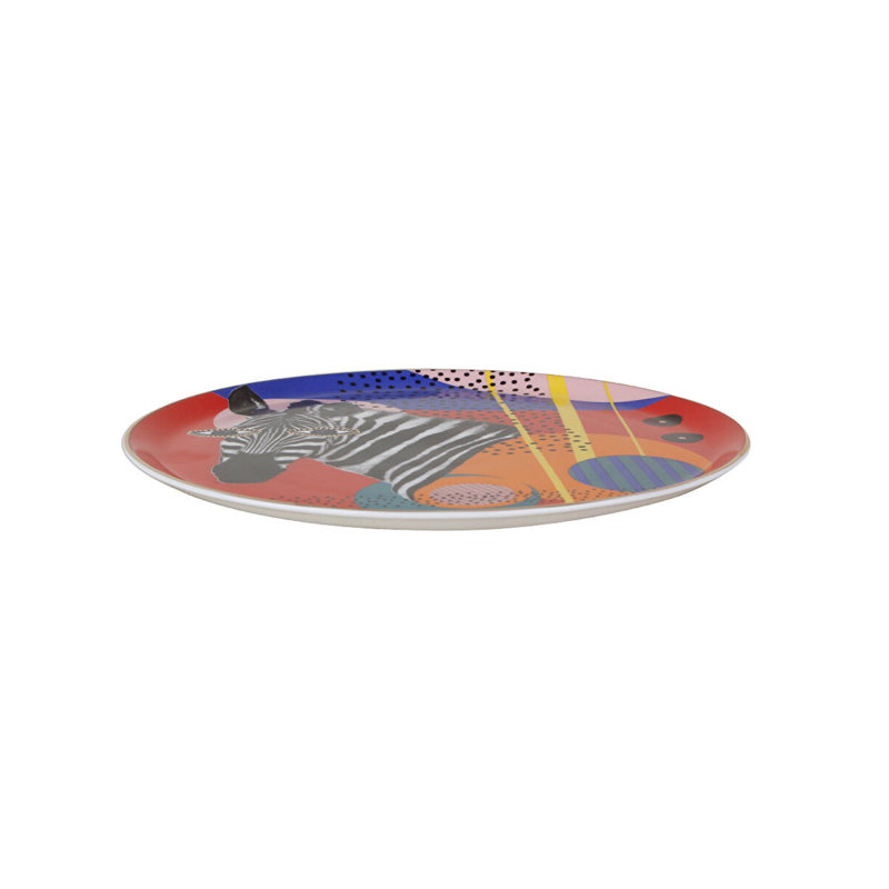 Wild Life Set of 6 Zebra Dinner Plates, 28cm