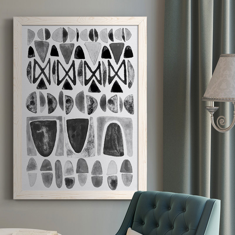 «Gray Arches II», reproduction encadrée de qualité supérieure - prête à être accrochée, Pas de tapis, Toile avec cadre blanc