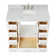 Cambridge 42'' Single Bathroom Vanity with Carrara Marble Top