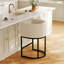Tabourets de bar 26 po à hauteur de comptoir, tabourets de bar comptoir avec dossier, base en cuir de polyuréthane blanc perle et noir-648783077-648783075-648783076