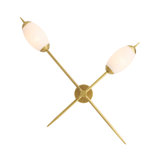Natalia Solid Brass 2 - Light Armed Sconce