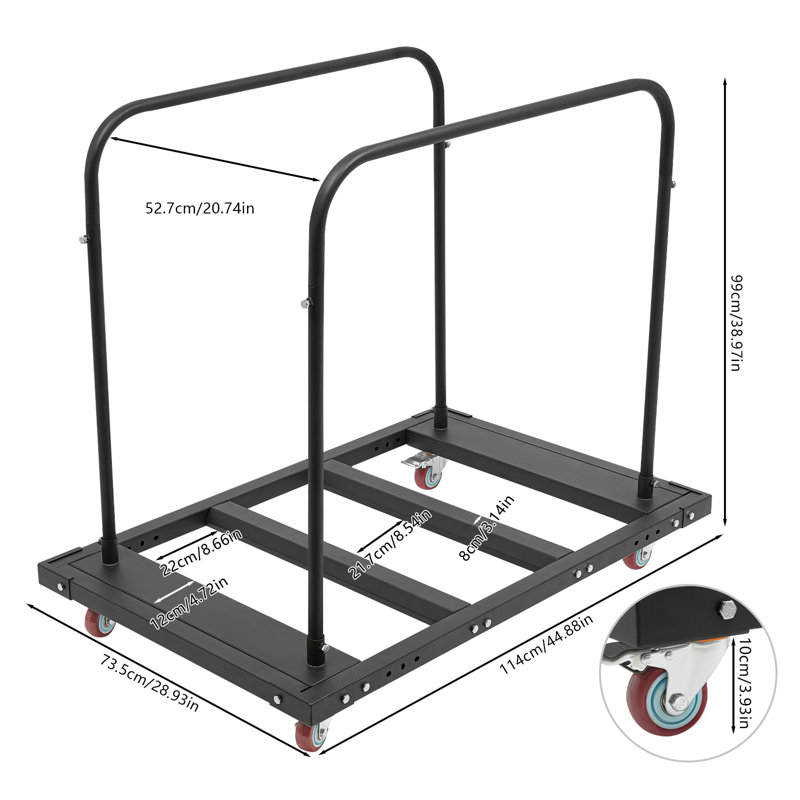 264LB Capacity Folding Table Cart