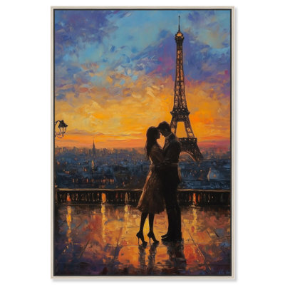 Toile romantique Tour Eiffel par Art Remedy