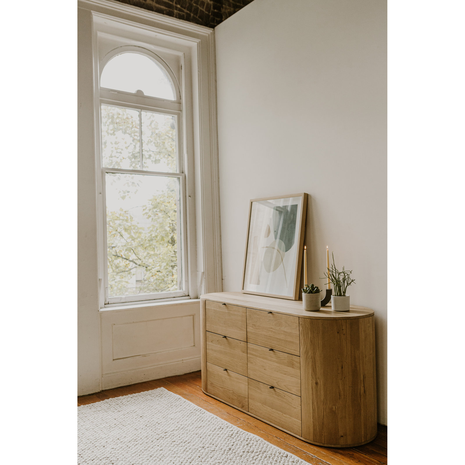 Element 66" Oak Dresser, Natural