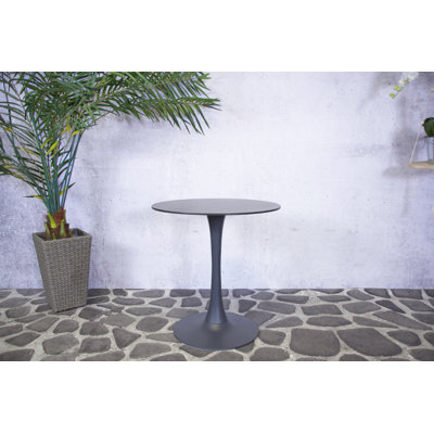 Ancelin Round Metal Outdoor Bistro Table , 70cm cm W 70cm cm D