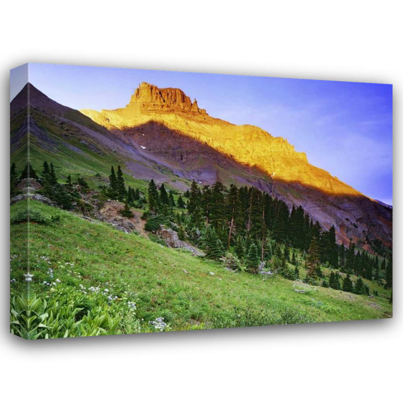 Alcott Hill® Flaherty, Dennis Gallery Wrapped Canvas Art Titled: USA, CO Sunset on Yankee Boy Basin, 28" H x 35" W