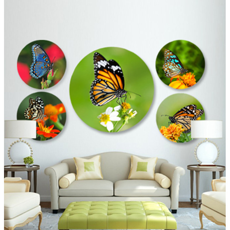Magnifique papillon - photographie sur verre, H 24 po x l 24 po x P 2,5 po