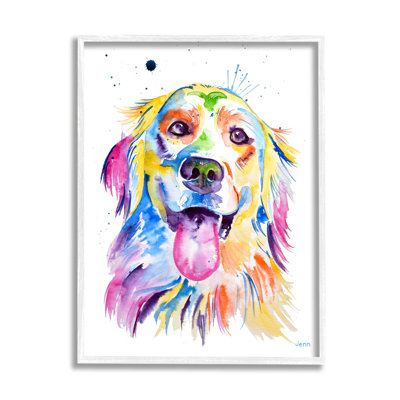 Visage de chien à l'aquarelle, estampe numérique par Jen Seeley