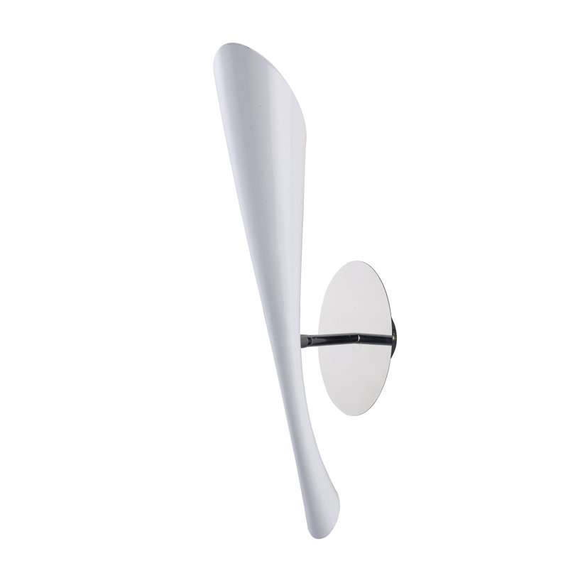 Garonzik Chrome Armed Sconce, White