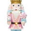 Soldat rose casse-noisette 4 pi avec gâteau, décoration des Fêtes à piles-430843169