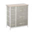 Unité de rangement à 7 tiroirs avec tiroirs, bacs en tissu avec structure en métal pour la chambre à coucher, placards, gris clair