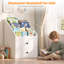 Bibliothèque pour enfants à 4 niveaux avec tiroirs, tablette de présentation de livres pour chambre d'enfant, salle de jeux, chambre de bébé-2124310078