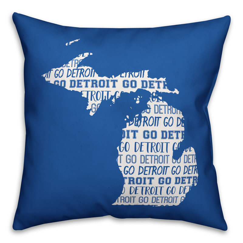 Coussin décoratif carré en équipe michigan go