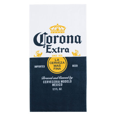 Yord Corona Bottle Label Beach Towel