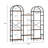 Arched Triple Column 4 Tier Bookshelf, 63"X63" Tall Book Shelf with Open Display Shelves, Industrial Wide Bookcase-111238219