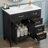 Elegant Black Vanity Combo Solid Wood Modern Bathroom Essential