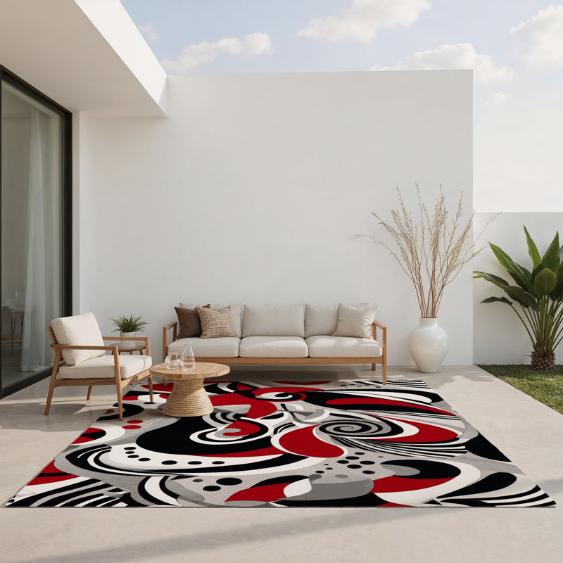 Tapis intérieur et extérieur Shadow Radiance, Rectangle 1 pi 6 po x 2 pi 6 po